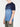 Crew Neck Acid Wash Dip Dye T-shirt Navy Blue | C