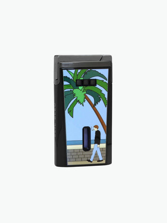 Elie Bleu J15 Casa Cubana Lacquer Pocket Lighter Gun Metal