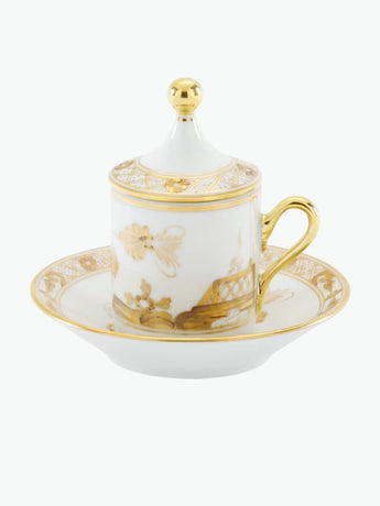 Ginori 1735 Espresso Set Of Two Oriente Italiano Aurum