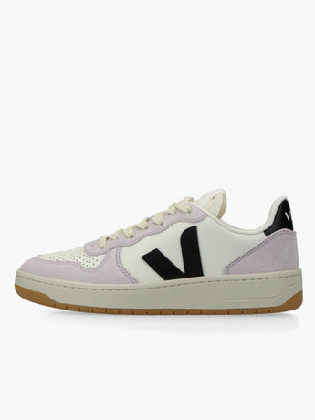 Veja V-10 Leather Pure Black Parme