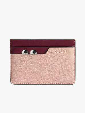 Anya Hindmarch Peeping Eyes Card Case Shell Pink