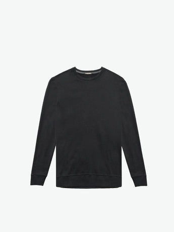 Distressed Crew-Neck Sweatshirt Meteorite Grey | A