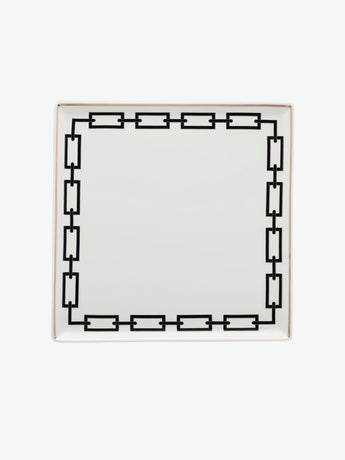 Ginori 1735 Vide Poche Squared Plate Catene Nero