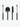 Normann Copenhagen Pebble Cheese Fork Black | B