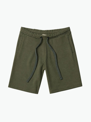Loopback Cotton Jersey Relaxed Shorts Khaki