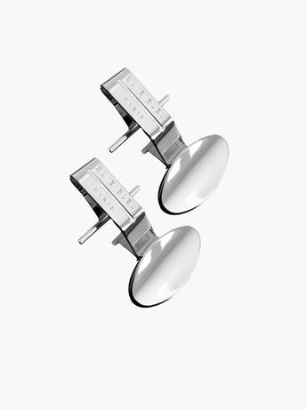 Elie Bleu Pair of Bridges for Porcelain Ashtray Silver
