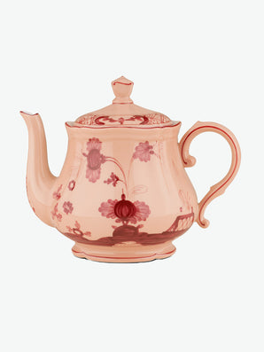 Ginori 1735 Teapot Oriente Italiano Vermiglio