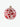 Les Ottomans Hand-Painted Christmas Ball Red Large