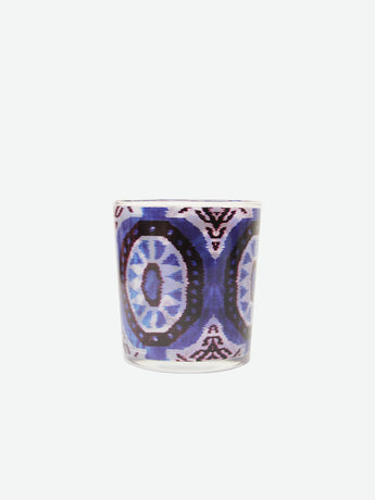 Les Ottomans Ikat Glasses Blue Set Of Four